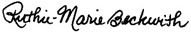 Ruthie-Marie Beckwith's Signature