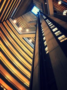 A view of the 52-story atrium inside the Atlanta Marriott Marquis