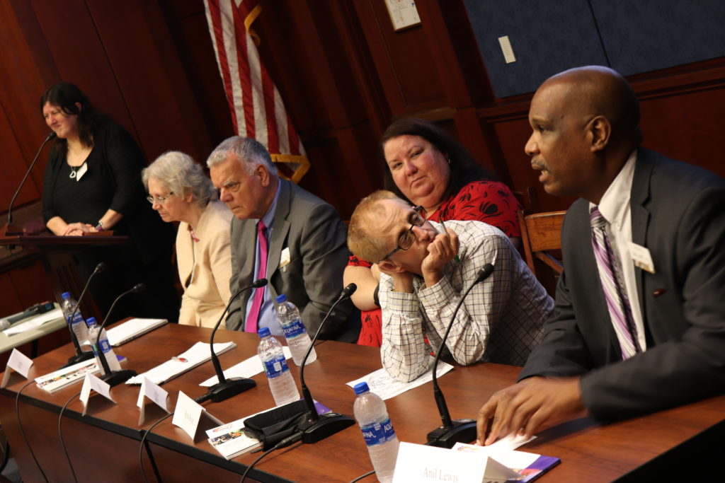 Panel of presenters at TASH's Congressional Briefing on What is the Most Integrated Setting?