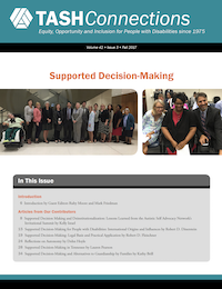 A thumbnail of the cover of the Fall 2017 issue of Connections. It is a two photographs of the Tennessee’s Supported Decision Making Workgroup.