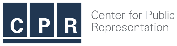 The logo of the Center for Public Representation