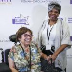 Barbara Ransom poses for a photo with Judy Heumann.