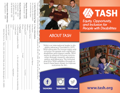 A thumbnail of the TASH membership brochure
