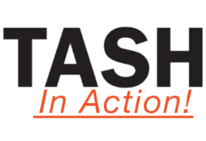 The TASH in Action header image: the TASH logo with the words In Action in orange.
